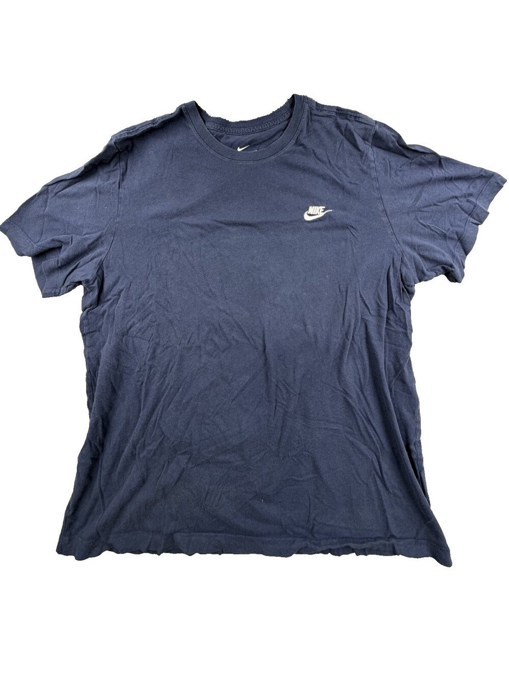 Nike Sportswear Club Tee Midnight Navy Blue Embroidered Swoosh‎ Men's 2XLT